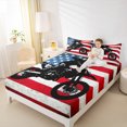 thumbnail image 4 of Homewish Motorcycle Game Twin Sheet Sets,Exterme Sport Twin Fitted Sheet,American Flag Flat Sheet For Boys Teens,Super Cozy Room Decor,3pcs, 4 of 7