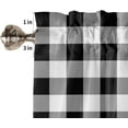 thumbnail image 5 of Windows Valances Curtain Farmhouse Buffalo Check Plaid Kitchen Valances Rod Pocket Black White Gingham Grid Window Treatment Short Topper Curtains for Kitchen Living Bedroom 1 Panel,54 by 18 inch, 5 of 5