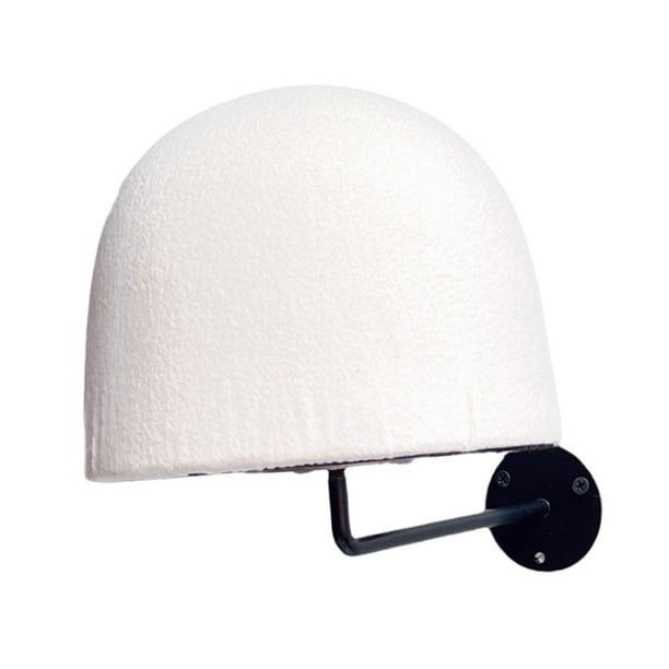 Soporte para exhibición de sombreros, moderno, con gancho negro, organizador de gorras multiusos. Blanco