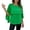A1#-Green, variant on Women Chiffon Cape Sleeve Blouse - Solid Round Neck Layered Top, Casual Flowy Summer Shirt(Red-S)