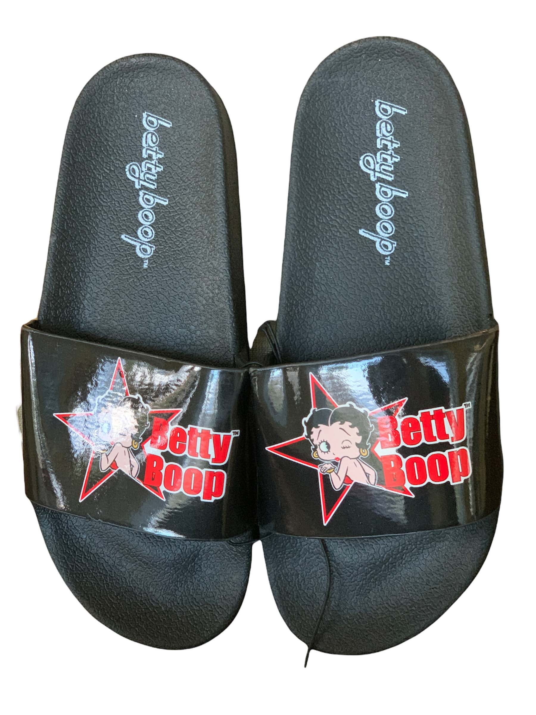 Betty Boop Rockstar Women's Flatbed Beach Summer Sandal 