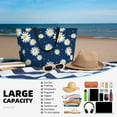 thumbnail image 5 of Balery Daisies Flowers Beach Travel Bag - Water-Resistant, Large Capacity Lightweight Tote with 7 Pockets for Women and Men - Perfect for Beach, Pool, Gym, and Travel, 5 of 7