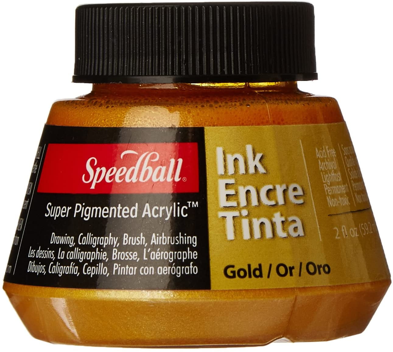 Speedball Super Pigmented Acrylic Ink, 2 oz., Gold