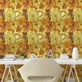 thumbnail image 3 of Ambesonne Flower Peel & Stick Wallpaper for Home, Lily Aster and Gerbera Fall, 13"x100", Cinnamon Mustard and Amber, 3 of 6