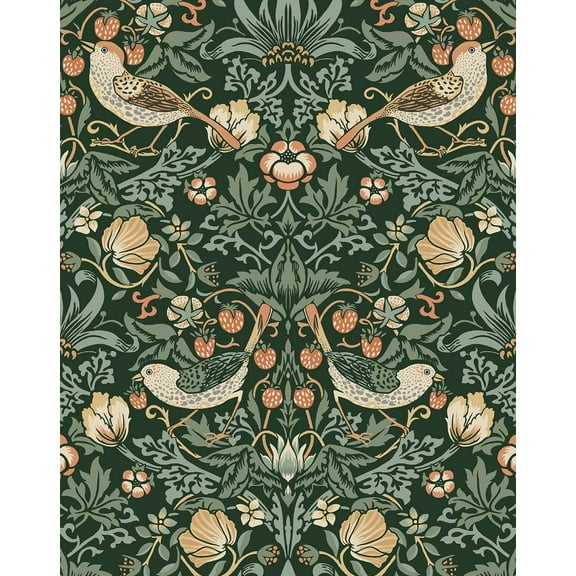 NextWall Aves Garden Peel and Stick Wallpaper (Forest Green)