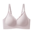 thumbnail image 2 of FITORON Womens Wirefree Comfort Bra Seamless Wireless T-Shirt Bra No Show Light Support Everyday Pink,Size S, 2 of 4