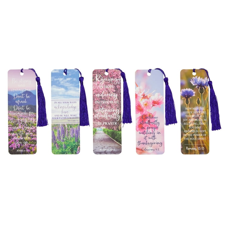 Lot of (5) Religious Themed Bookmarks with Tassels