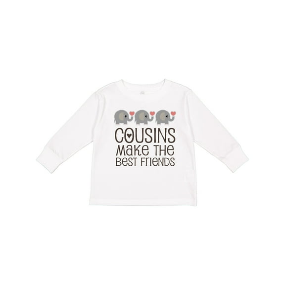 Inktastic Cousins Make the Best Friends Boys or Girls Long Sleeve Toddler T-Shirt