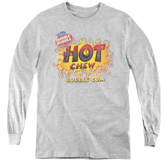 Dubble Bubble Hot Chew Youth Long Sleeve T-Shirt Athletic Heather