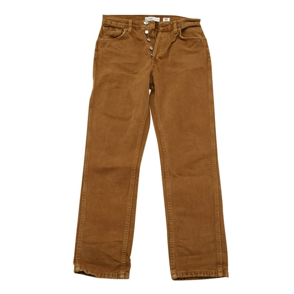 Pre-Owned Re/done 50s Cigarette Jeans in Brown Cotton