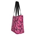 thumbnail image 2 of Vsdgher Pink Butterfly print Reusable Shopping Grocery Bags for Women Shopping with Pouch Foldable Pouch Lightweight Polyester Fabric, 2 of 6