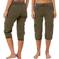 thumbnail image 1 of WILLBEST Pantalones Casuales elegantes para Mujer, Capris Cargo de Cintura Alta con Cordón Ajustable para Un Uso Diario Cómodo con Bolsillos Versátiles y Diseño Elástico. Mediana, 1 of 4