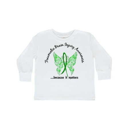 

Inktastic Traumatic Brain Injury TBI Butterfly 6.1 Gift Toddler Boy Girl Long Sleeve T-Shirt