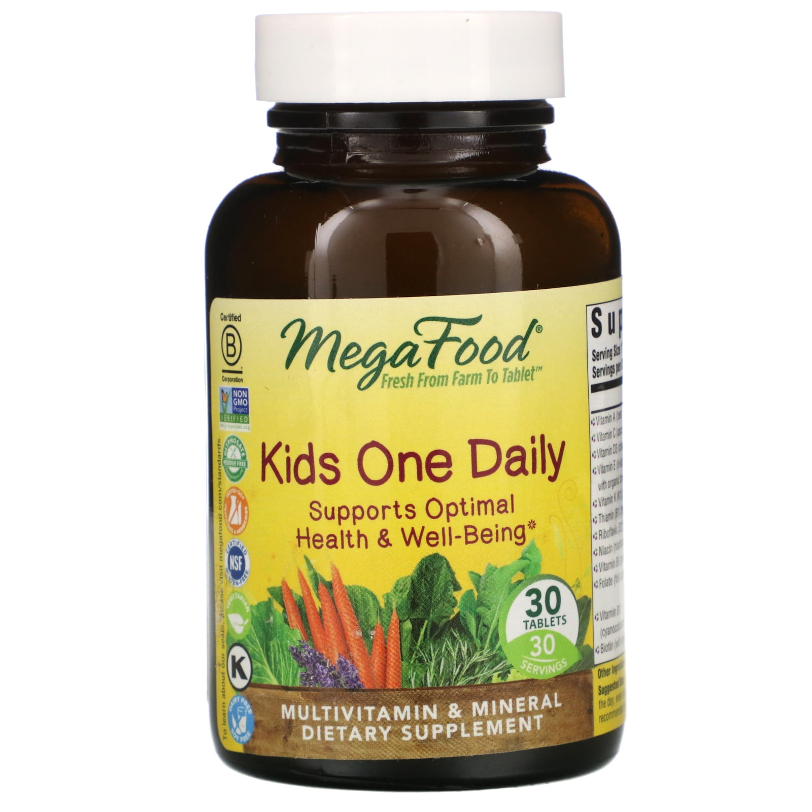 MegaFood, Kids One Daily, Daily Multivitamin and Mineral Dietary