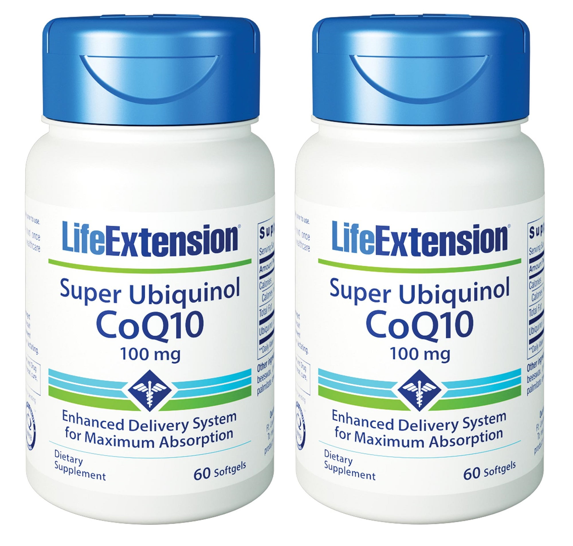 Life Extension Super Ubiquinol CoQ10 100 mg 60 Softgels (Pack of 2)