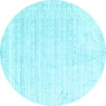 thumbnail image 1 of Ahgly Company Indoor Round Solid Light Blue Modern Area Rugs, 4' Round, 1 of 4