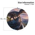 thumbnail image 3 of Pofeuu Sunset Cliff Dinosaur Print Leather Coasters Set of 6, Round Cups Mugs Mat Pad for Home Kitchen Heat Resistant Drink Coasters,Round Shape, 3 of 7