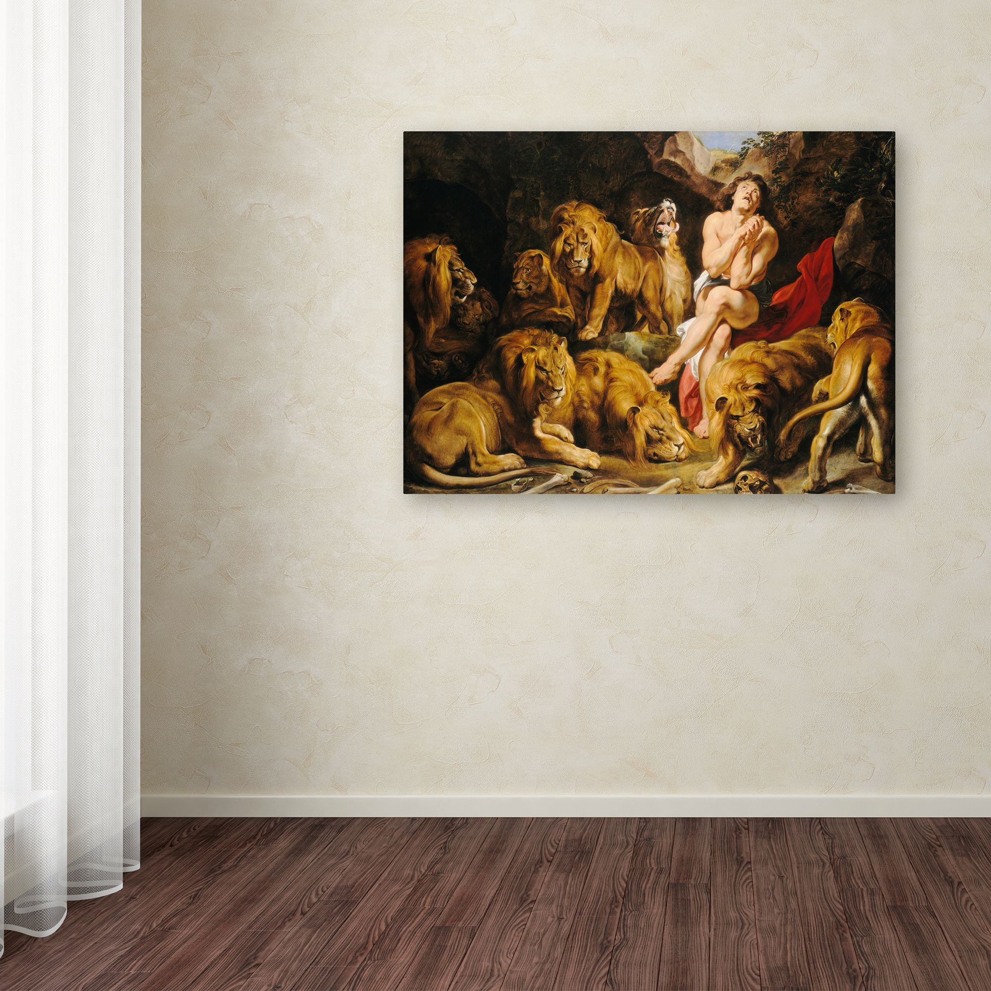 Trademark Fine Art 'Daniel In The Lions Den' Canvas Art by Peter Paul Rubens
