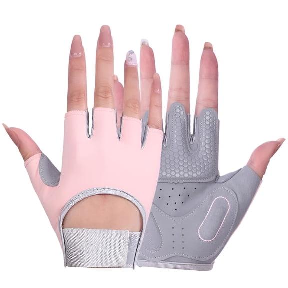 TELOLY Cycling Gloves Women Half Finger Gel Padded Bike Gloves for Women Cycling Mountain Road Bicycle Biking Fingerless Gloves Anti-Slip Shock-Absorbing Bicycle Short Gloves