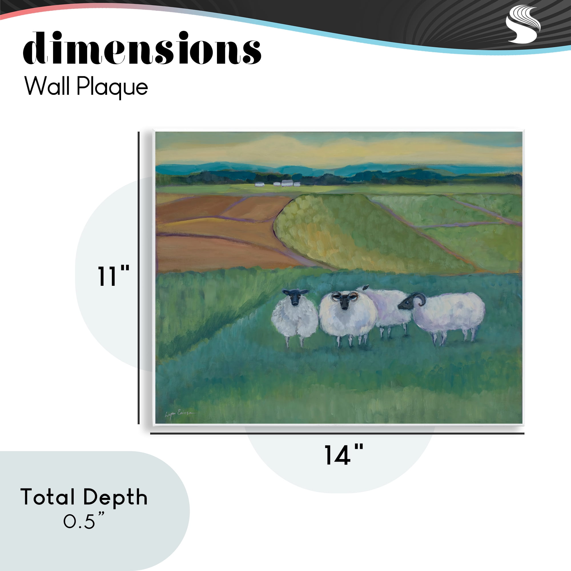 Stupell Industries Sheep Herd Meetup Wall Plaque Art, design by Lynn Ericson Fine Art