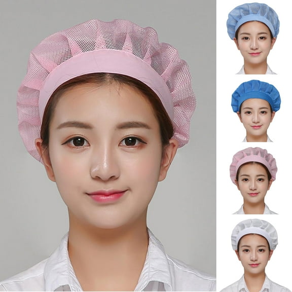 Meidiya Unisex Chef Hat Kitchen Cooking Chef Cap Adjustable Food Service Hair Nets Reusable Washable Mesh Bouffant Beanie for School Restaurant Kitchen Protective Cap