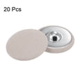 thumbnail image 3 of Uxcell 20pcs 48L Fabric Cloth Covered Button 30mm Metal Shank Round Sewing Buttons for Suits Dress Blouses, Beige, 3 of 5