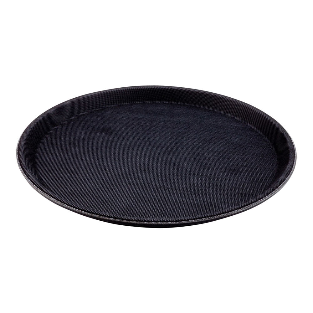 Bar Lux Round Black Serving Tray NonSlip 11" 1 count box