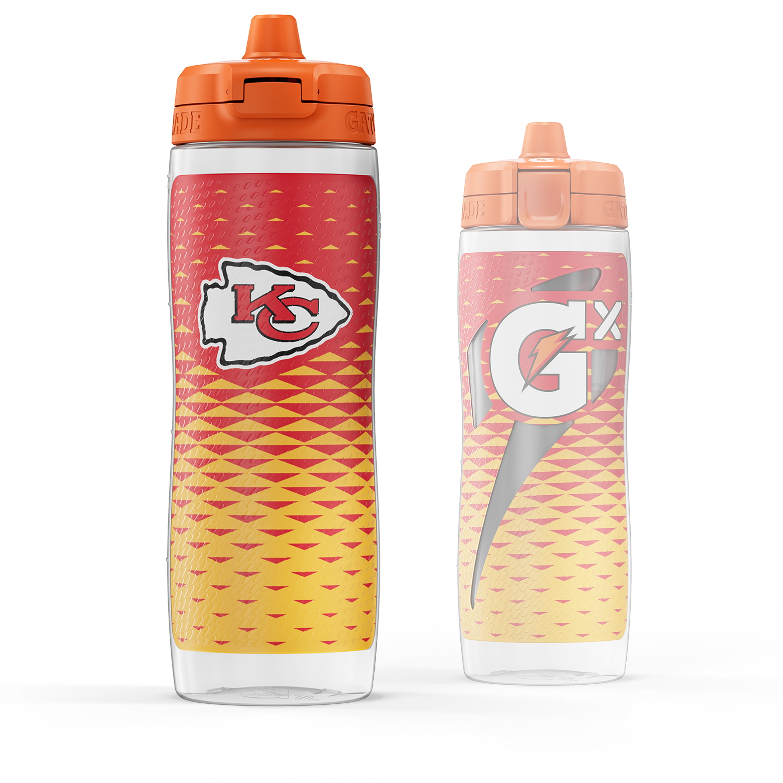 Wilson x Gatorade Kansas City Chiefs NFL Fan Kit - Includes Wilson NFL Limited Junior Football and Gatorade Gx Kansas City Chiefs Team Squeeze Water Bottle 30 Oz