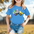 thumbnail image 2 of JAJAHO Boys Girls Easter Print Short Sleeve T Shirt Kids 1-13Y Casual Loose Fit Round Neck Tee Comfortable Festival Versatile Tops, 2 of 4