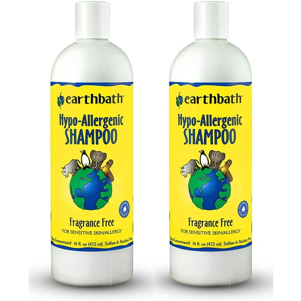 Fragrance Free Hypoallergenic Dog Shampoo 16 oz Gentle Pet Shampoo for Sensitive Allergies Made in USA Pack of 2 Walmart