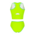 thumbnail image 6 of QIUOMBBP 2 Piece Tankini Swimsuits for Women Full Coverage Cropped Tank Top with High Waist Bottom Beach Vacation Modest Bathing Suit Green XL, 6 of 10