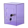 thumbnail image 1 of Caja de almacenamiento de acrílico transparente para dinero, hucha para casa, oficina, dormitorio y niños. violeta, 1 of 9