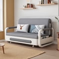 thumbnail image 2 of gaoyangjiaju 62.2" Pull-Out Sofa bed , Versatile Futon Couch with Sleeping Function and Storage Space, Sofa Bed for Small Rooms and Living Rooms, Dark Grey and White, 2 of 13