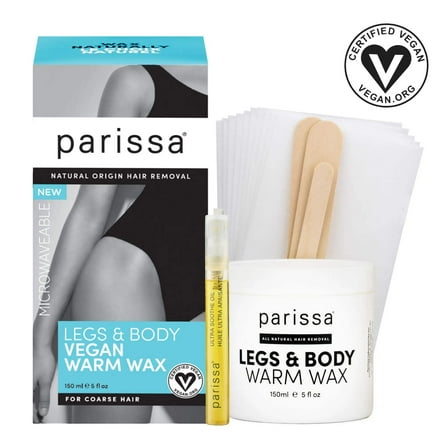 Parissa Legs & Body Warm Wax Kit | Microwavable Wax for Coarse Hair Removal