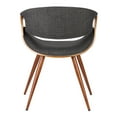 thumbnail image 5 of Armen Living Butterfly Mid-Century Modern Dining Chair in Walnut and Charcoal Fabric, 5 of 8