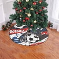 thumbnail image 2 of FMSHPON Grunge Sport Soccer Xmas Christmas Tree Skirt Stand Mat for Holiday Party Decoration Indoor Outdoor 48 inches, 2 of 3