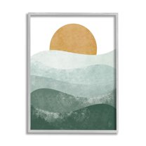 Stupell Industries Abstract Nature Ocean Horizon Landscape Painting Gray Framed Art Print Wall Art