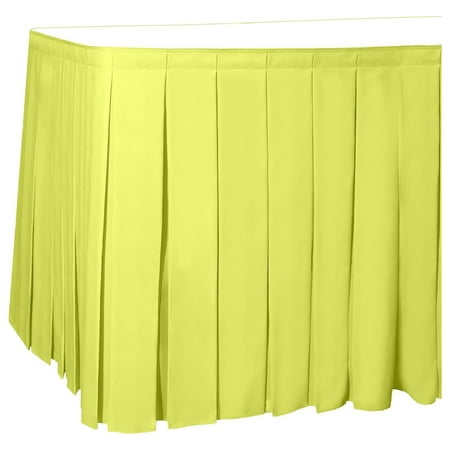 

Bennium 14 ft. Box Pleat Polyester Table Skirt - 42 Bar Height Lemon Yellow