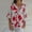 Red, variant on Pxiakgy Summer Linen Shirts for Women Henley Button Down V Neck 3/4 Sleeve T-Shirt Blouse Casual Loose Basic Printed Tunic Tops 2025 Cotton Linen Tops Summer Loose Fit Blouse V Neck Tops Green L