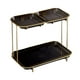 thumbnail image 5 of Organizador de tocador moderno de 2 niveles para cosméticos de baño Negro, 5 of 7