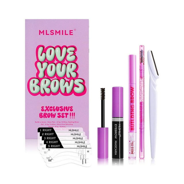 Professional Eyebrow Makeup Kit with Pencils Powder and Brushes for Long Lasting Waterproof Looks