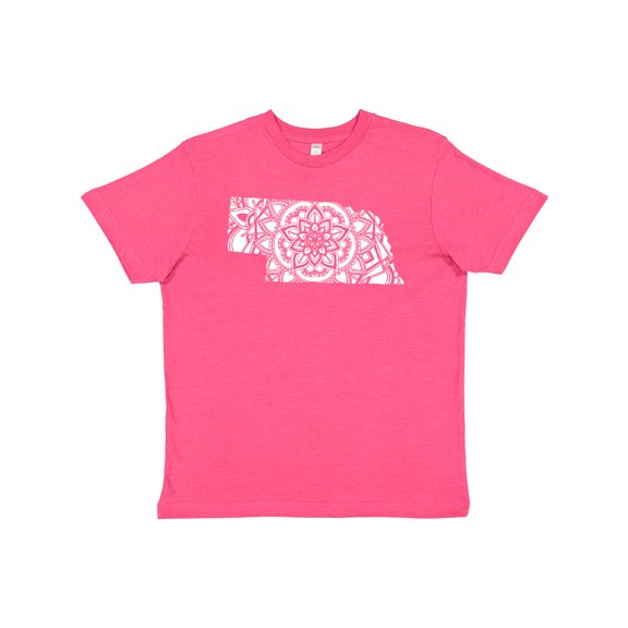 Inktastic Nebraska Silhouette Mandala Youth T-Shirt