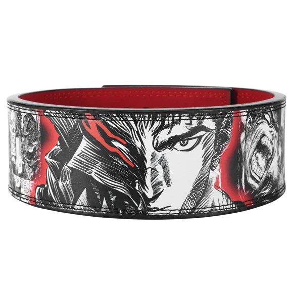 Weightlifting Waist Support Belt Lever PowerLifting Belt Heavy Duty Strength Powerlifters Gym Squat Belt Fitness Protective Gear (Print,L (waist 90-105cm))