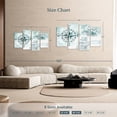 thumbnail image 4 of Elephant Stock Ocean Compass Wall Art - Horizontal Multi Panel Canvas - Living Room Wall Decor - Nautical Multi Panel - Black And Teal Decor - 68" x 42", 4 of 8