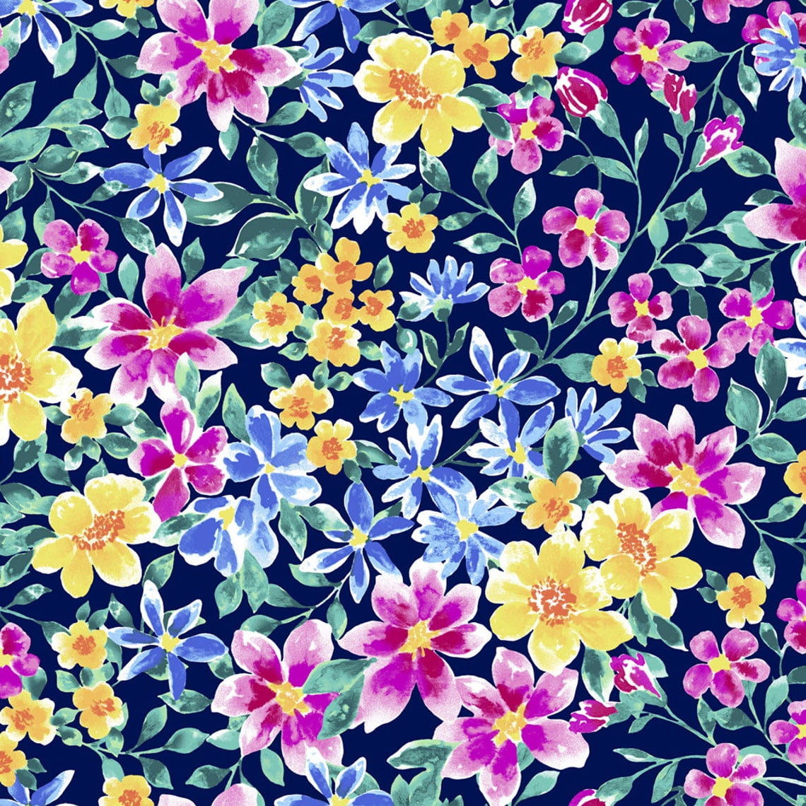 FREE SHIPPING!!! OffWhite Coral Floral Pattern Printed Double-Sided Brushed DTY Stretch Fabric, DIY Projects by the Yard - Print Fabric