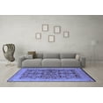 thumbnail image 3 of Ahgly Company Indoor Square Oriental Blue Industrial Area Rugs, 5' Square, 3 of 4