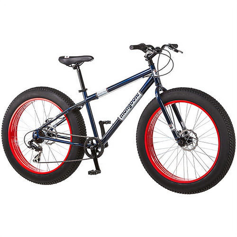 26" Mongoose Dolomite Men's 7-speed Fat Tire Mountain Bike, Navy Blue/Red - image 3 of 5