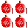 thumbnail image 1 of Navidad Inflable 24 Pulgadas Decorada Al Aire Libre (copo Nieve) Roja, 1 of 4