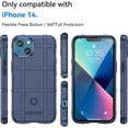 thumbnail image 2 of Slim Phone Case for iPhone 14 (Not fit 14 Pro),Rugged Shield Phone Case with Military Grade Shockproof Protection,Drop-Tested and Camera Lens Protection Cover for iPhone 14 (6.1), HD Blue, 2 of 16