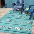 thumbnail image 1 of BNM Tropical Leaves Coastal Palm Indoor/ Outdoor Rug, 5' x 8', 1 of 6